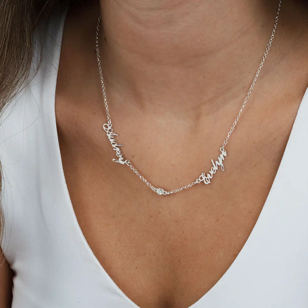 Onecklace Multiple Diamond Name Necklace