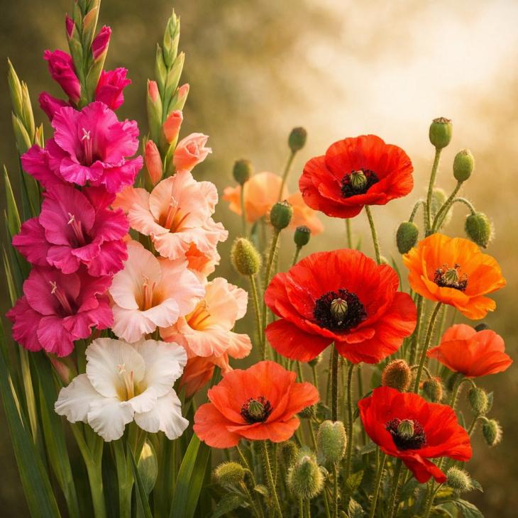 August Birth Flowers: Gladiolus & Poppy Meanings for a UK Birthday