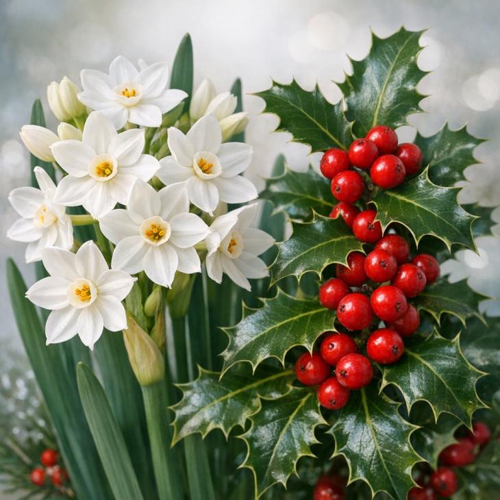 December Birth Flowers: Narcissus & Holly Meanings for a UK Birthday