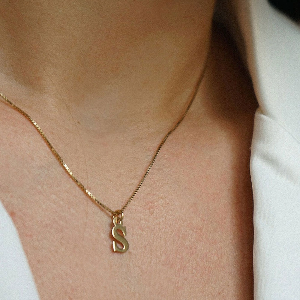 Small Letter Initial Necklace - 2