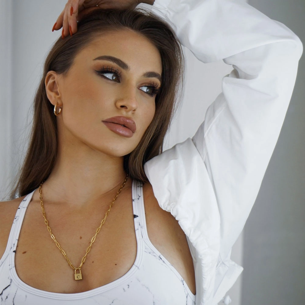 Initial Lock Necklace - 1