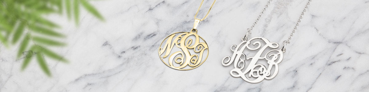 Monogram Necklaces - Banner