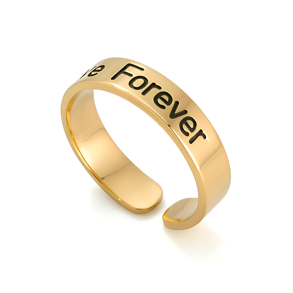 Personalized Engraved Open Ring - 1