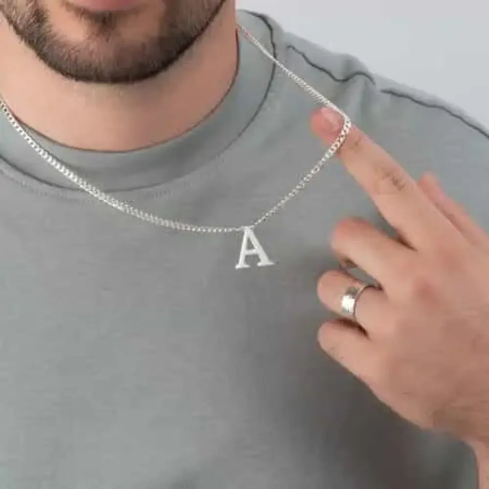 Mens Initial Necklaces