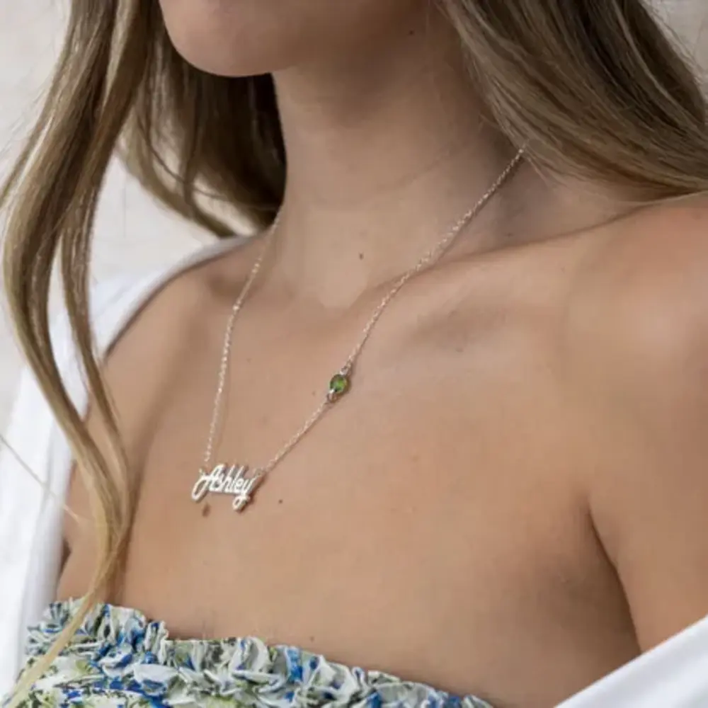 Birthstone Name Necklaces