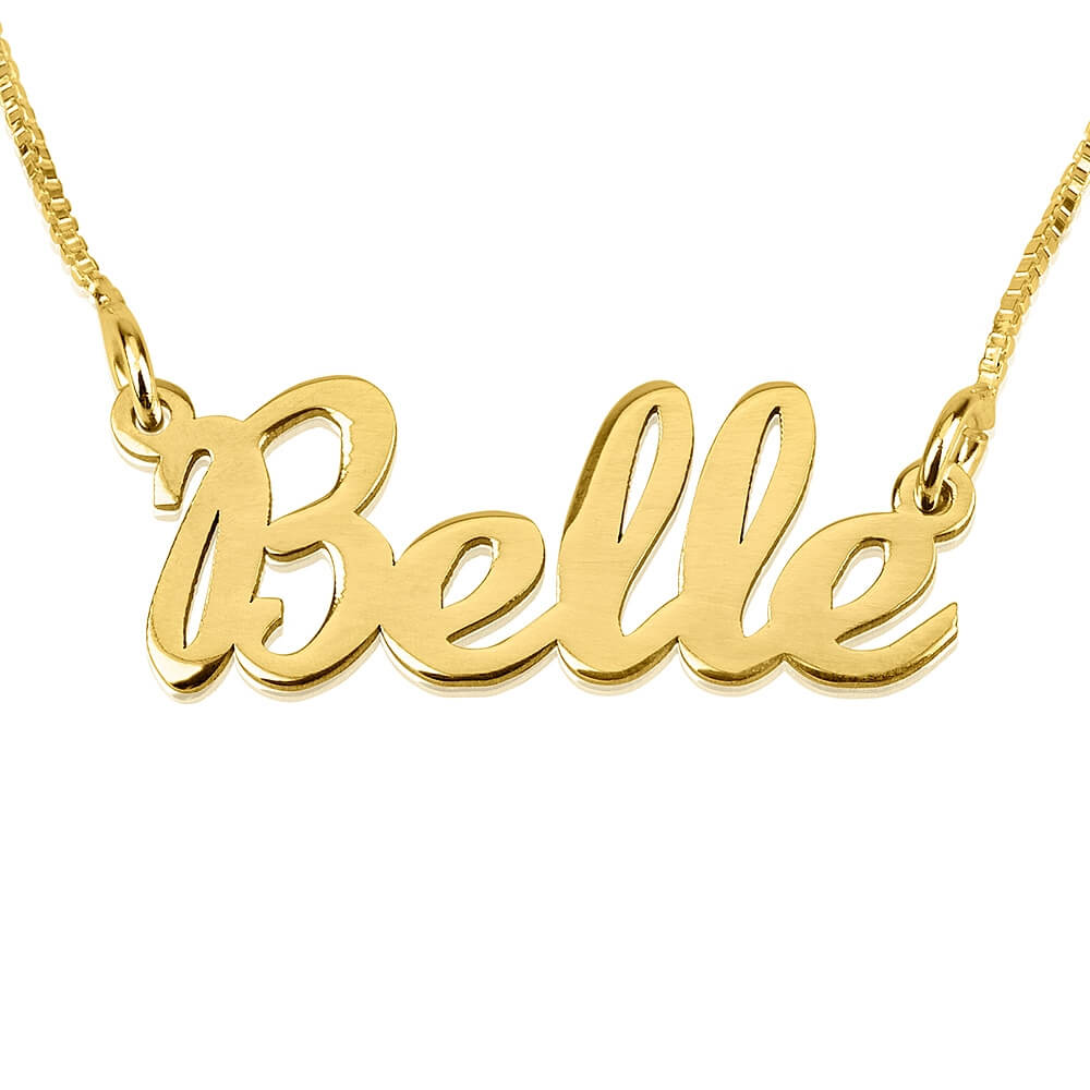 Collier Prénom Ecriture Cursive en Plaqué Or