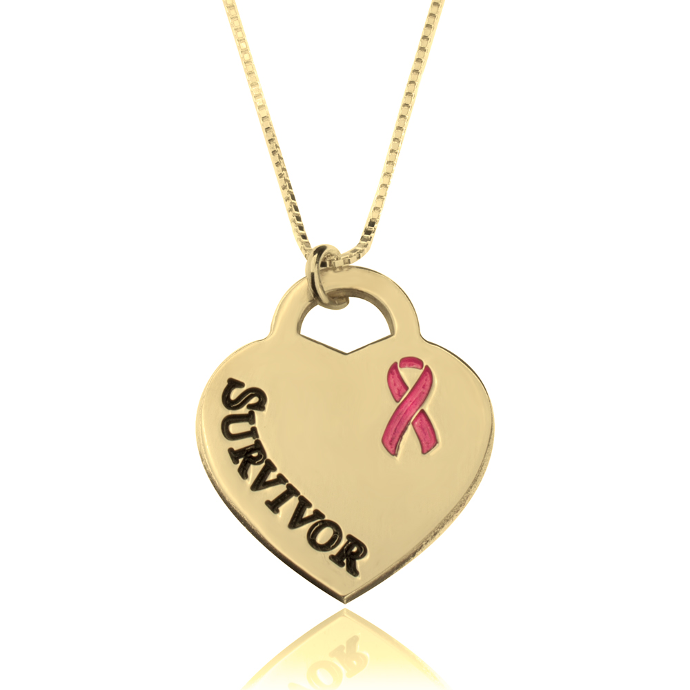 Collar de Corazón - Sobreviviente de Cáncer de Mama