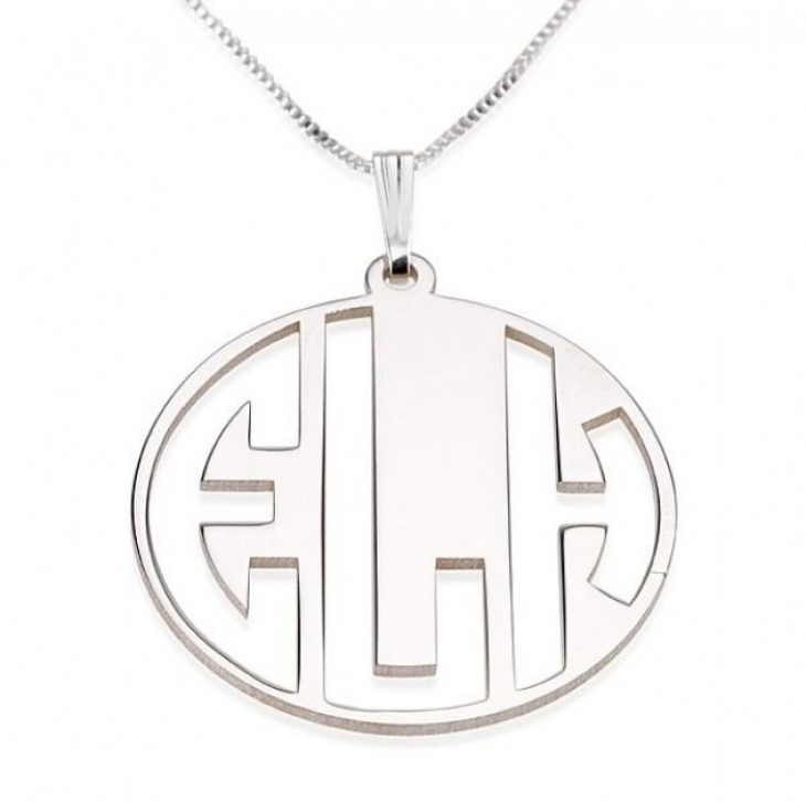 sterling silver capital letters cut out monogram necklace sterling silver capital letters cut out monogram necklace