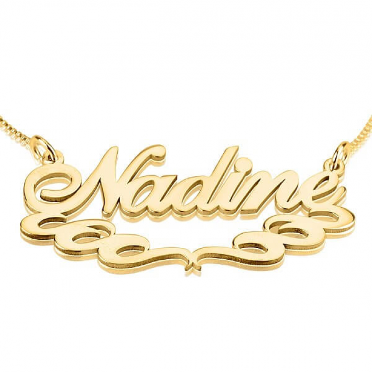 24k Gold Plated Name Necklace with Underlining Order Now!
