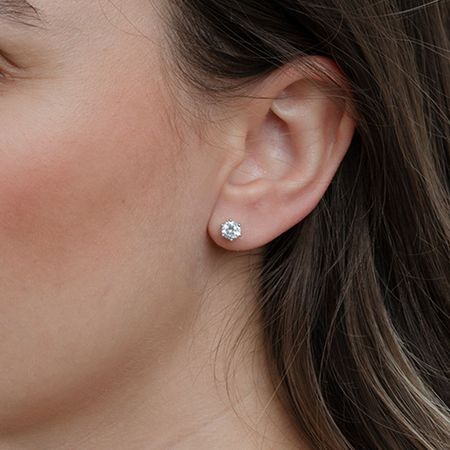 Cubic Zirconia Stud Earrings