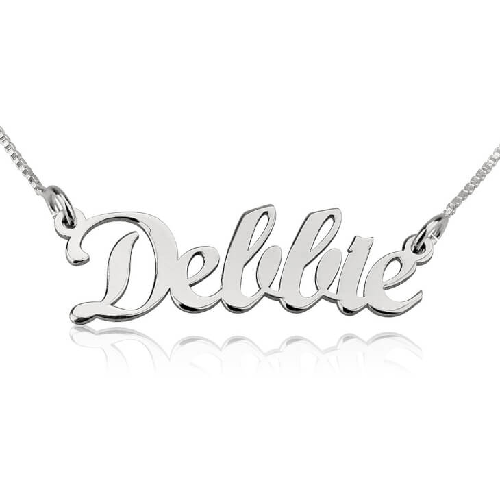 14K White Gold Handwriting Name Necklace Buy Now!