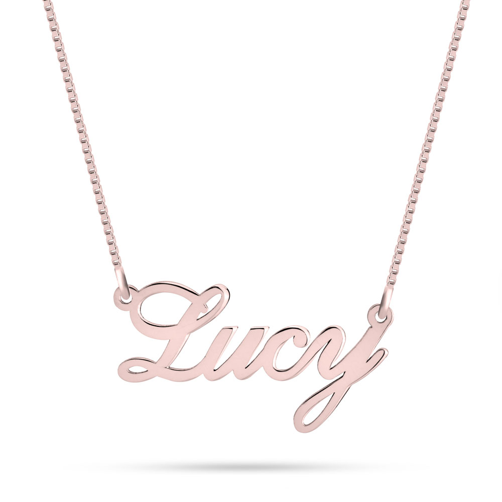 Classic Name Necklace - Rose Gold Plating
