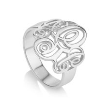 Anillo Monograma Entrelazado
