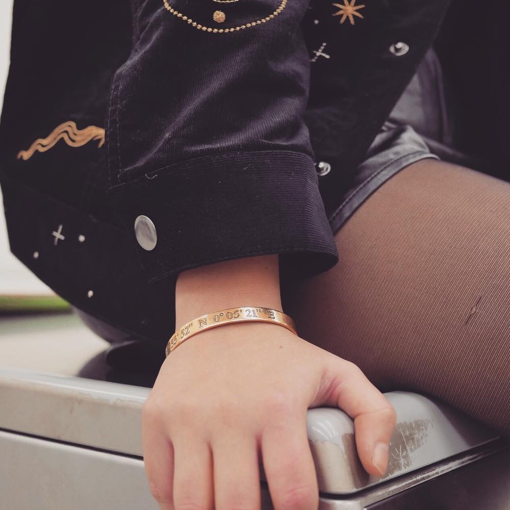 Pulsera Rígida de Coordenadas