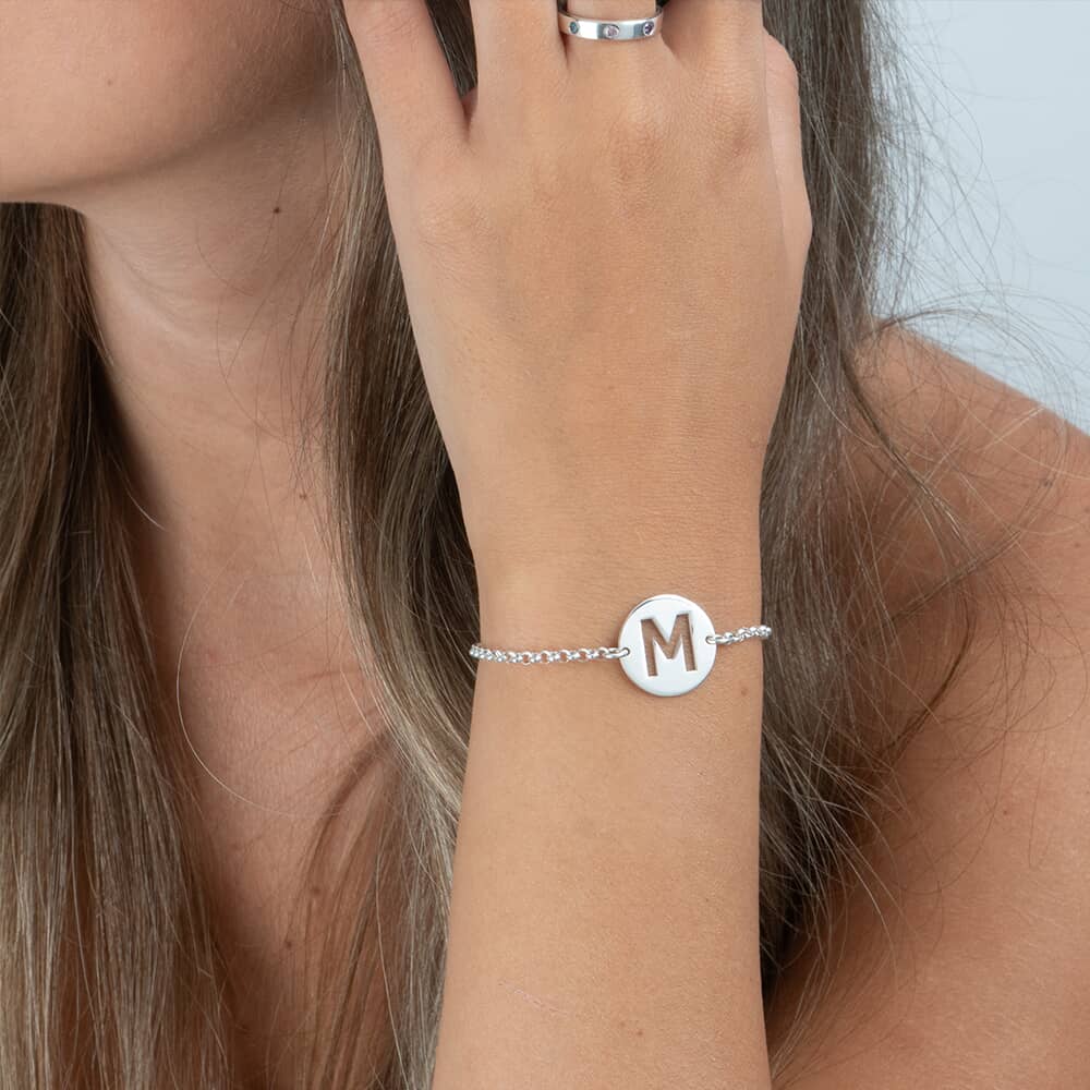 Cut Out Initial Bracelet