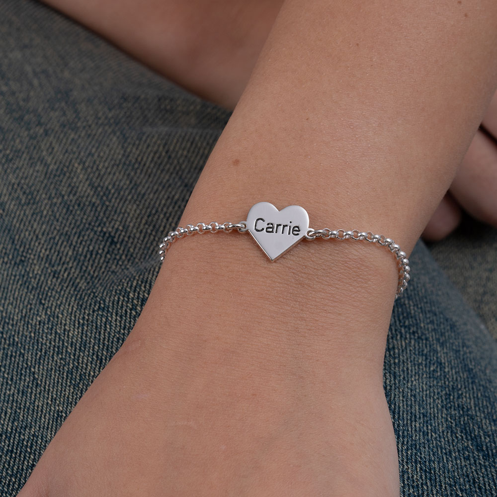Pulsera de Corazón Grabado