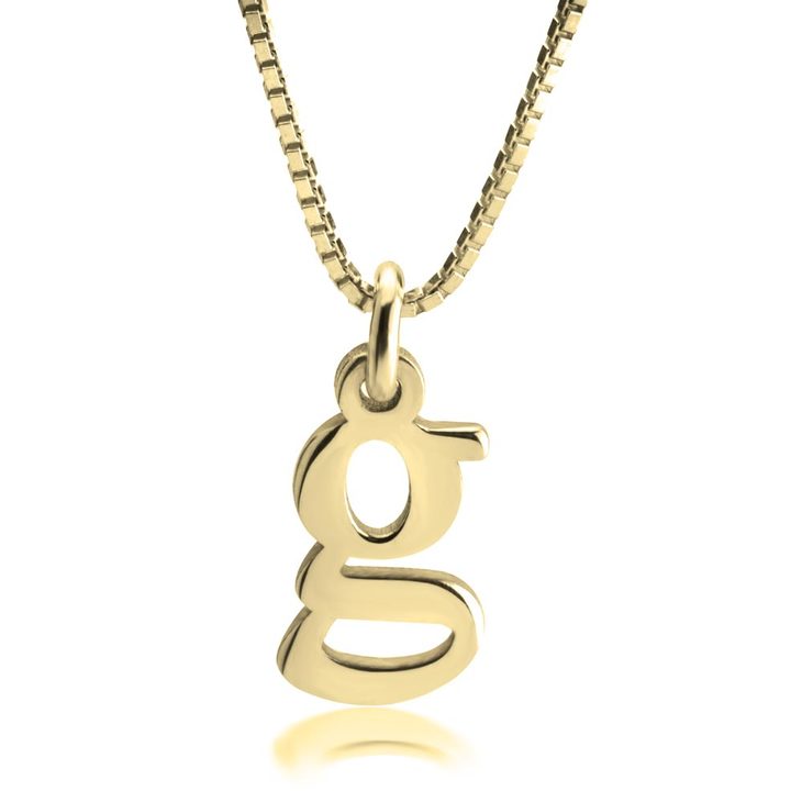 Small Letter Initial Necklace - Picture 3