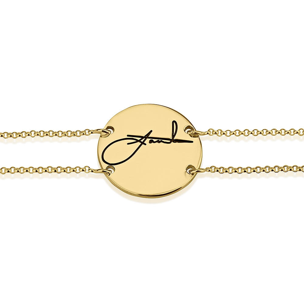 Circle Signature Bracelet - 24k Gold Plating