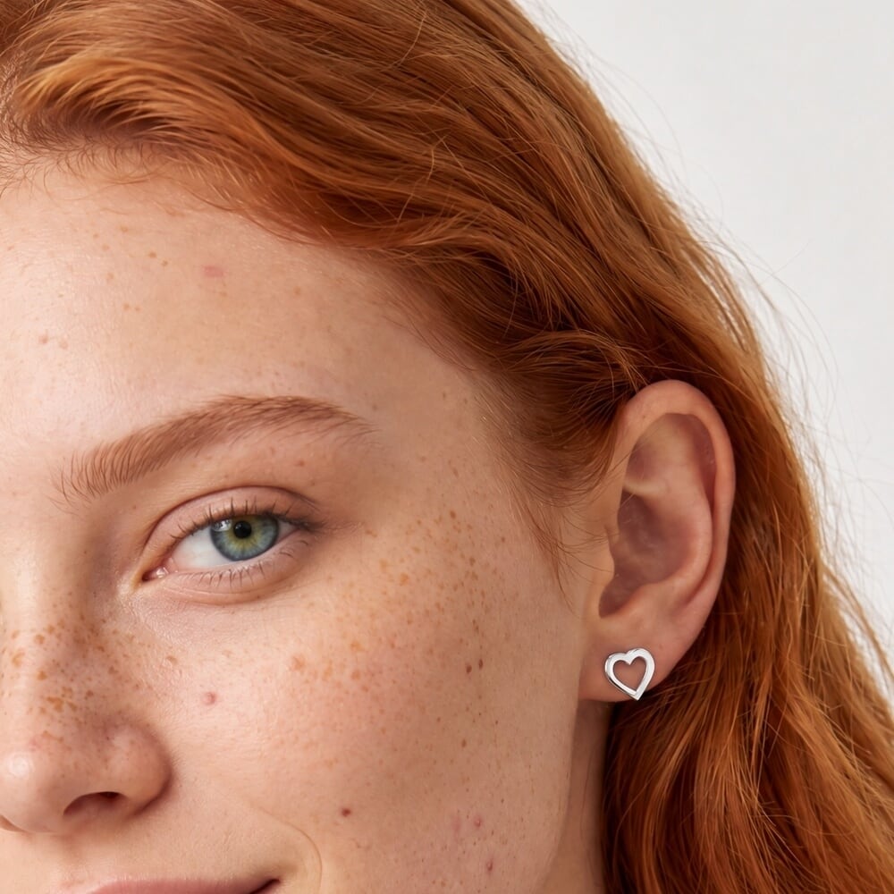 Aretes de Corazón Recortado