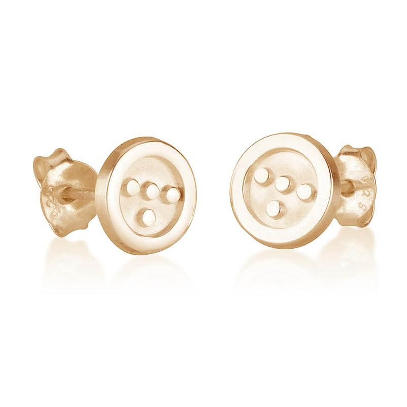 Braille Earrings - 24k Gold Plating
