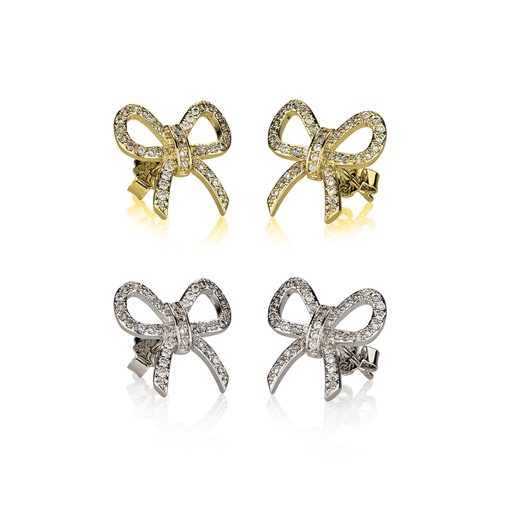 Boucles D’Oreilles Nœud – 2 Paires – Argent Sterling 925 Hypoallergénique – Pour Fille & Femme – Style Mignon & Élégant