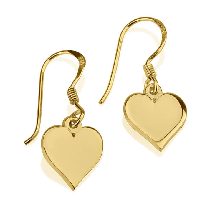 Aretes de Corazón Colgantes