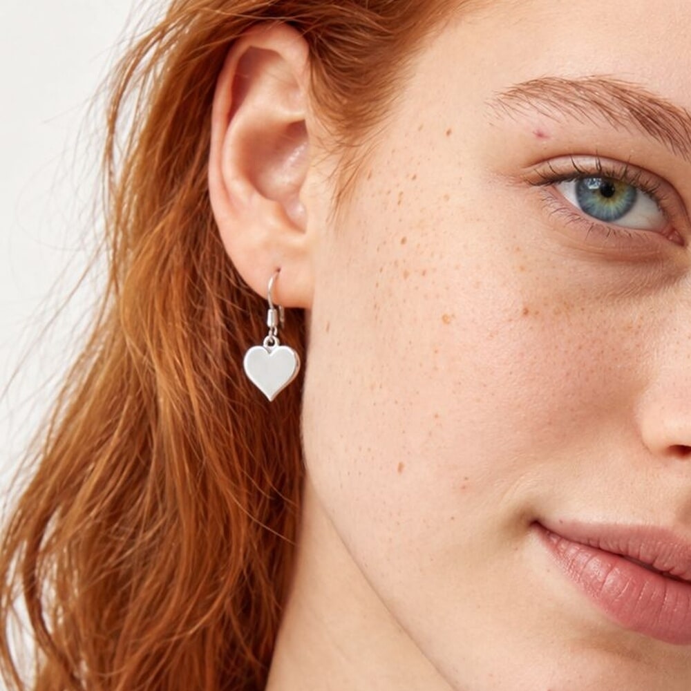 Aretes de Corazón Colgantes