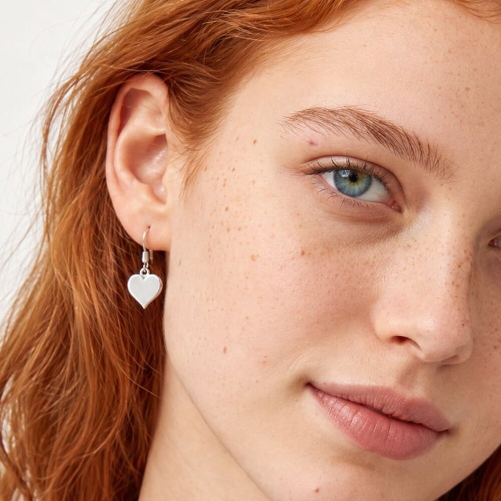 Aretes de Corazón Colgantes