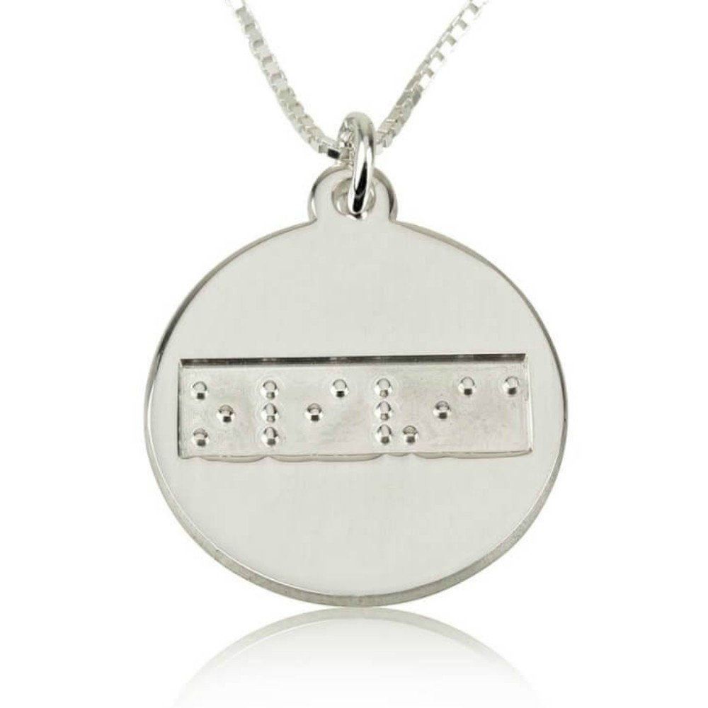 Collar de Disco en Braille 