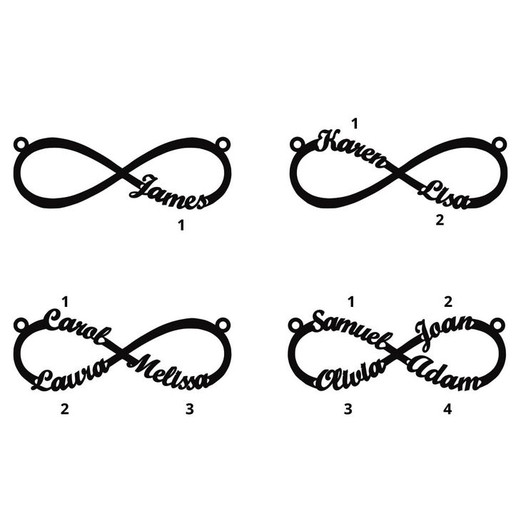 Infinity Necklace with Names information
