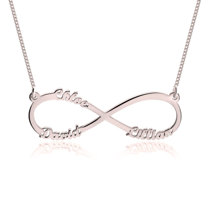Infinity Necklace with Names - Picture 3