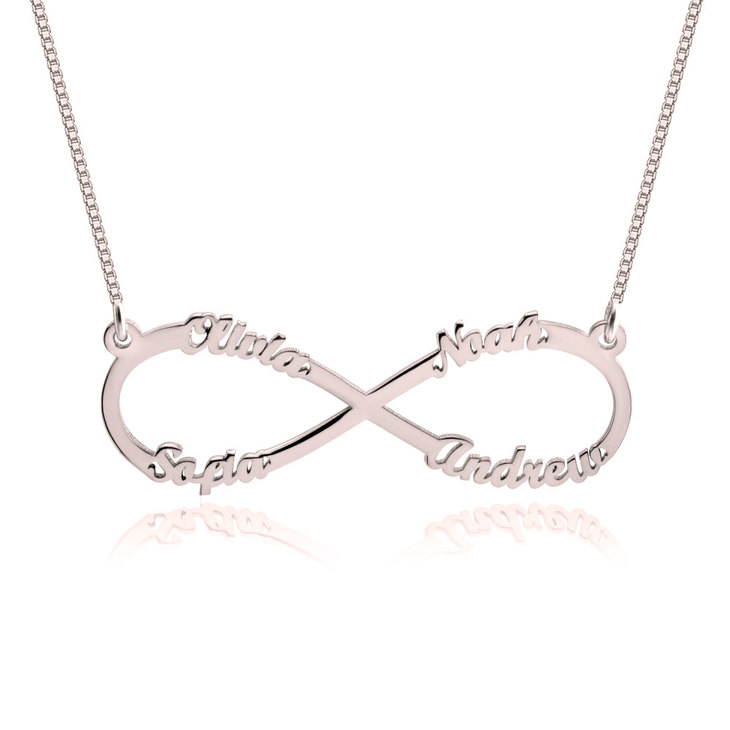 Infinity Necklace with Names - Picture 4