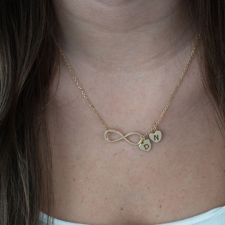 Infinity Necklace with Initials model