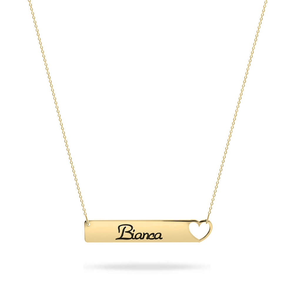Collar de Barra con Corazón Recortado