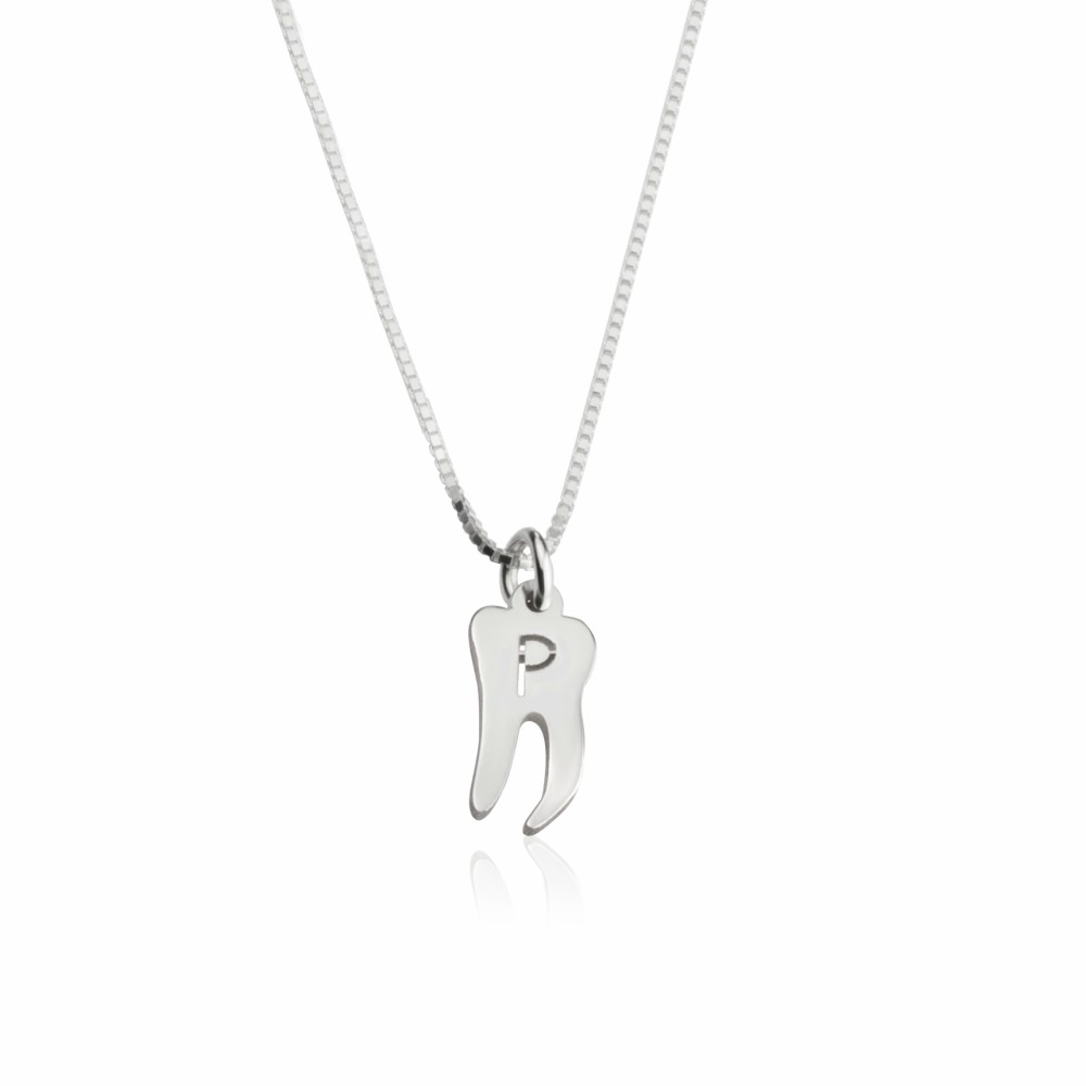 Collar de Hada de los Dientes con Inicial 