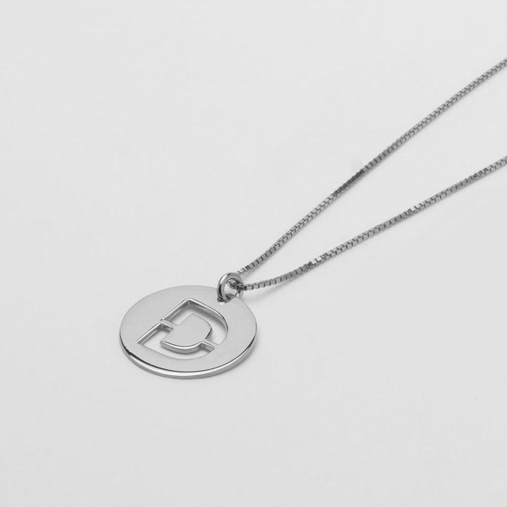Initial Disc Necklace - Picture 2