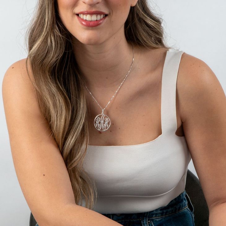 Circle Monogram Necklace information