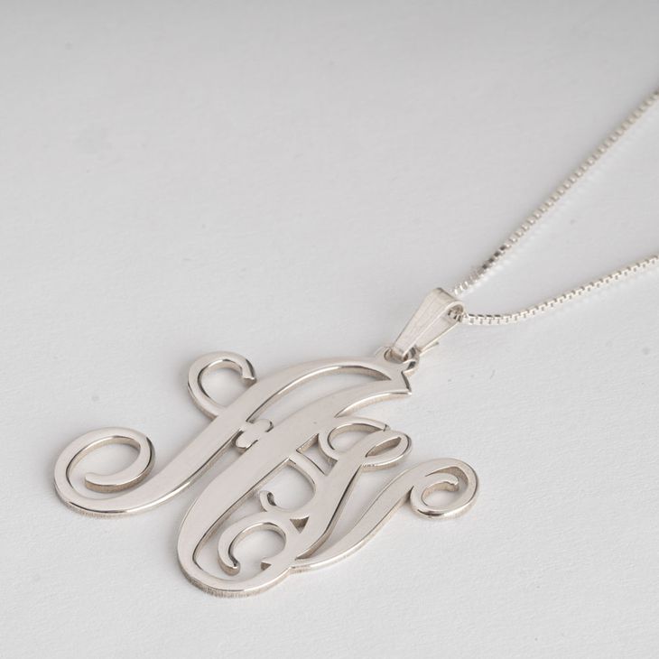 Two Letter Monogram Necklace information