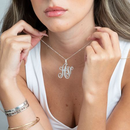 Two Letter Monogram Necklace