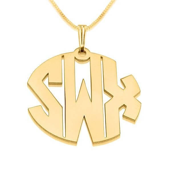 Block Letters Monogram Necklace