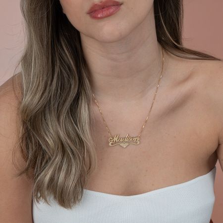 Birthstone Name Necklace