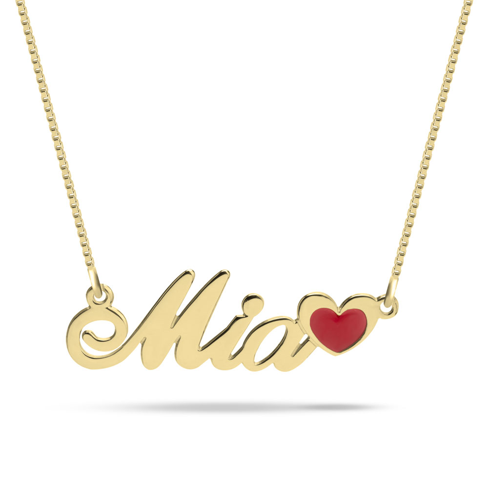 Name Necklace with Colored Symbols