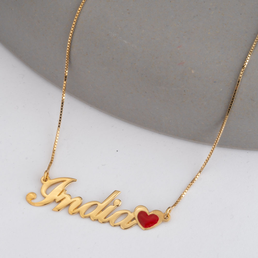 Name Necklace with Colored Symbols