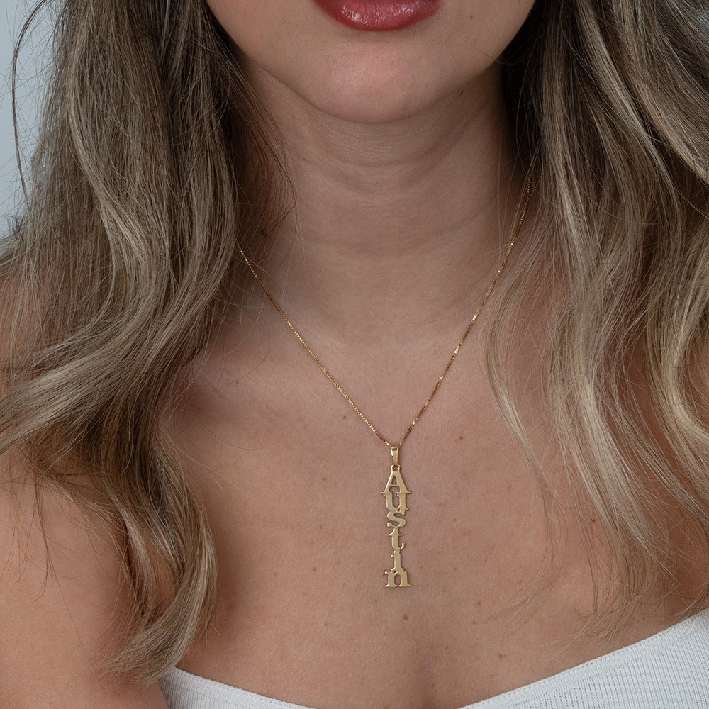 Vertical Name Necklace