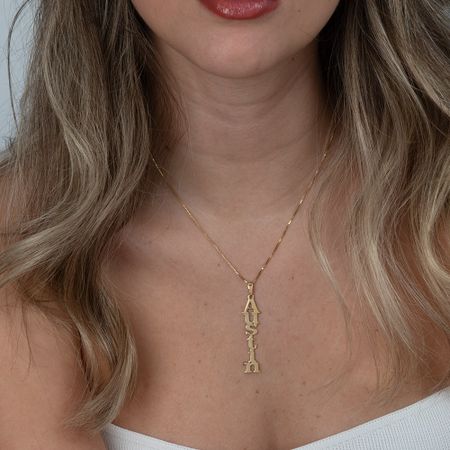 Vertical Name Necklace