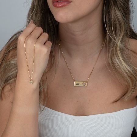 Engraved Name Mother Daughter Necklace