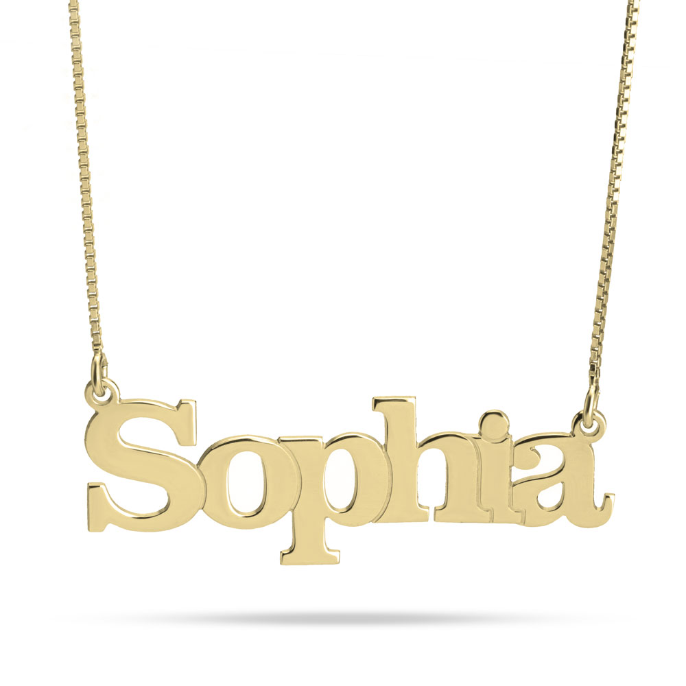 Cartoon Style Name Necklace