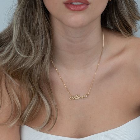 Birthstone Flower Name Necklace