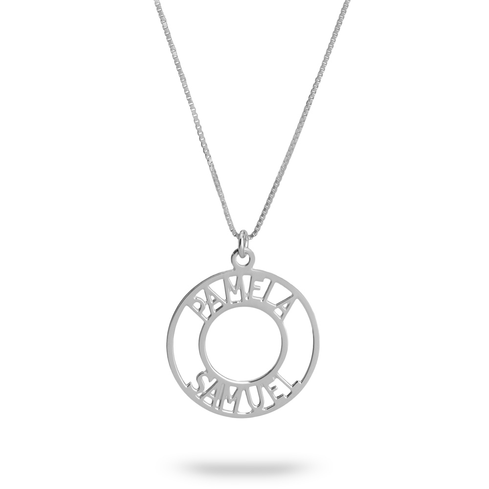 Collar Circular con Dos Nombres