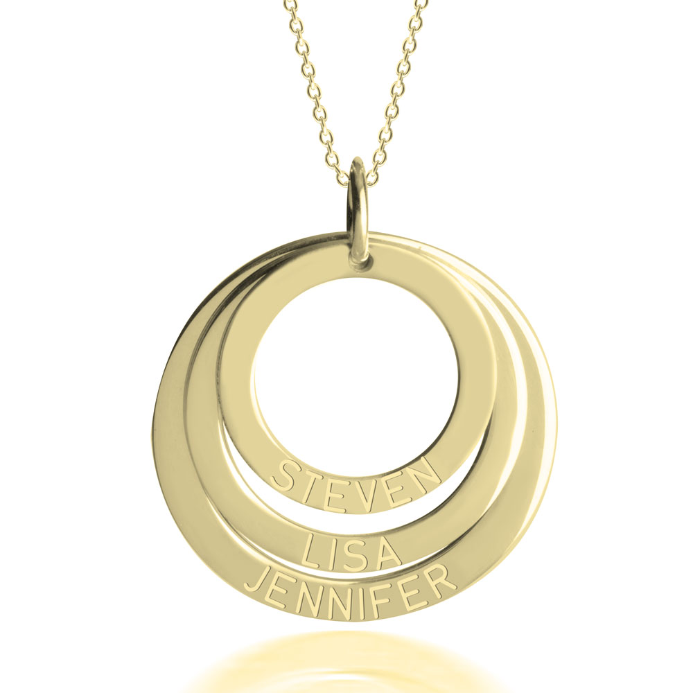 Engraved Mother Necklace - 24k Gold Plating